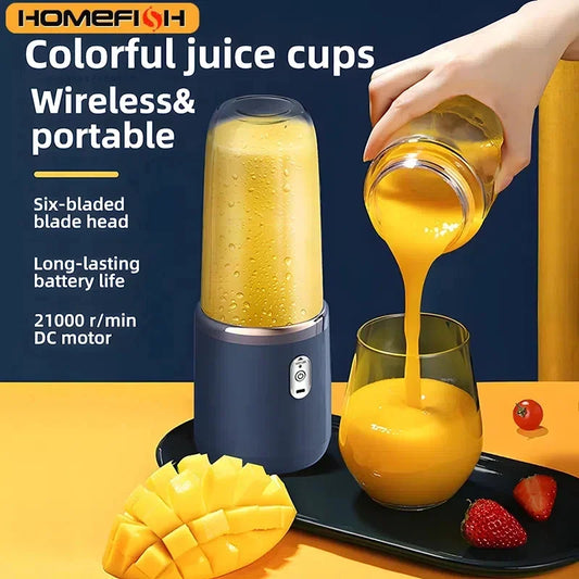 Portable Electric Blender Bottle – 6-Blade Smoothie & Juice Maker