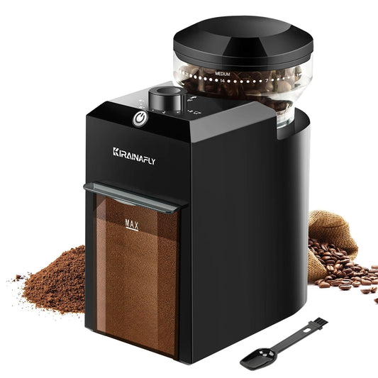 Automatic Conical Burr Grinder – Adjustable 28-Gear for Espresso & French Press
