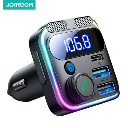 Transmisor FM para coche JOYROOM 48W Bluetooth 5.3 con carga rápida PD y QC3.0 y llamadas manos libres