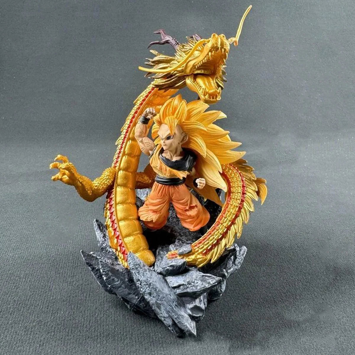 Figura de PVC de 14 cm de Goku SSJ3 de Dragon Ball Z (versión Q) – Modelo de colección de anime 