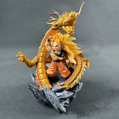 Figura de PVC de 14 cm de Goku SSJ3 de Dragon Ball Z (versión Q) – Modelo de colección de anime 