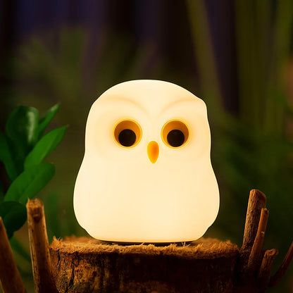 kids night light, owl night lamp, children bedroom lamp, cute night light