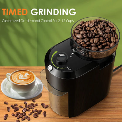 Precision Burr Coffee Mill – Adjustable Conical Grinder 28 Levels